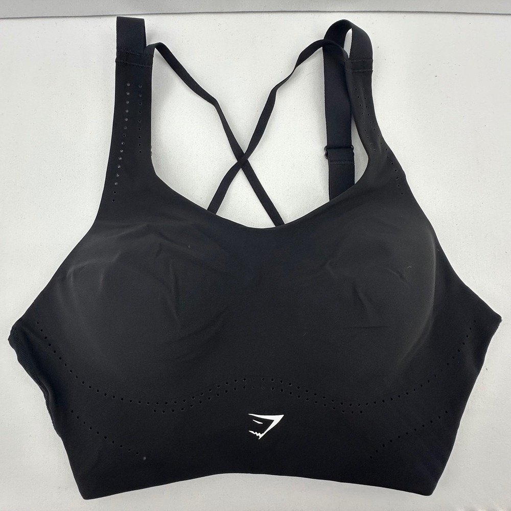 Gymshark Longline Crossback Sports Bra Black | Size S | Medium Support NWT